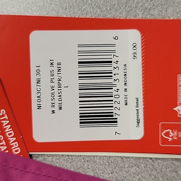 NWT $99 Women's Resolve The North Face Jacket sz L - Picture 7 of 8